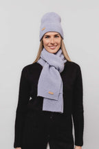 Natural Baby Alpaca and Merino Wool Light Fisherman's Rib Scarf